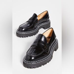 Proenza Schouler Black Lug Sole Chunky Loafers Size 38